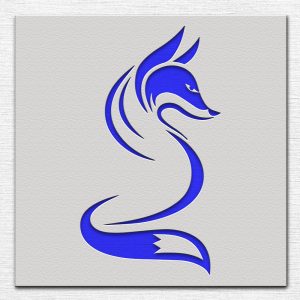 Fox Stencil - Art and Wall Stencil - Image 3