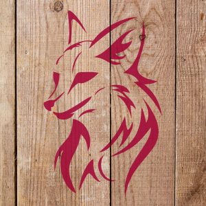 Fox Head Stencil - Art and Wall Stencil - Image 4