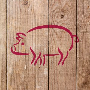 Pig Stencil - Art and Wall Stencil - Image 4