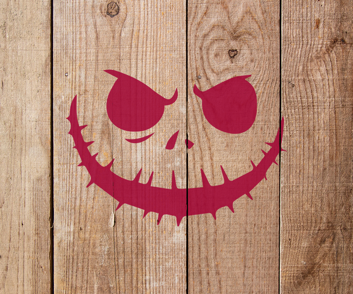 Scary Face Stencil - Art and Wall Stencil - Stencil Giant
