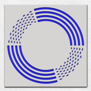 Stars and Stripes Circle Stencil - Art and Wall Stencil - Image 4