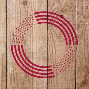 Stars and Stripes Circle Stencil - Art and Wall Stencil - Image 5