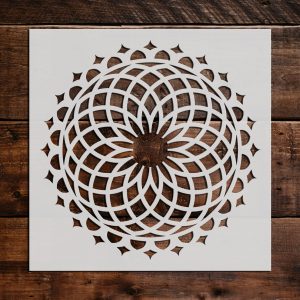 19-00020 Large Lotus Border Stencil - iStencils