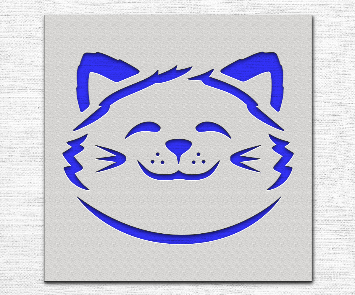Cat Head Stencil - Art and Wall Stencil - Stencil Giant