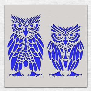 Owls Stencil - Art and Wall Stencil - Image 3