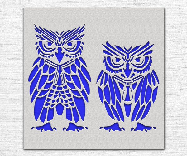 Owls Stencil Art and Wall Stencil Stencil Giant