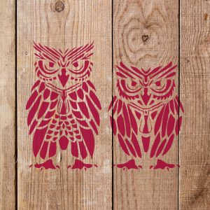 Owls Stencil - Art and Wall Stencil - Image 4