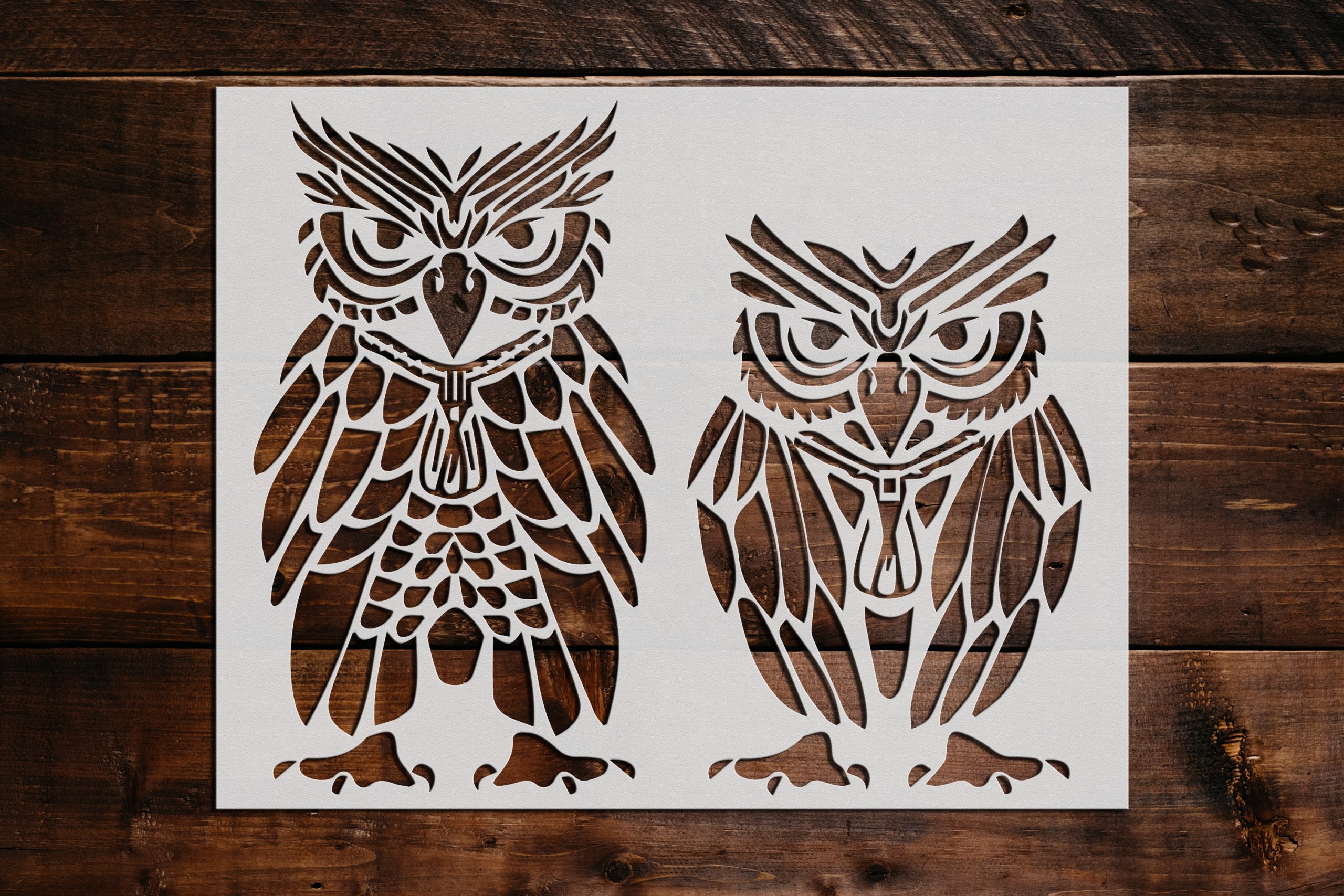 Owls Stencil - Art and Wall Stencil - Stencil Giant