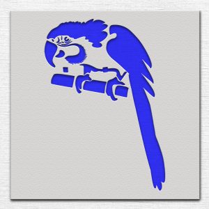 Parrot Stencil - Art and Wall Stencil - Image 3