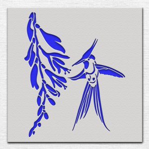 Humming Bird Stencil - Art and Wall Stencil - Image 3