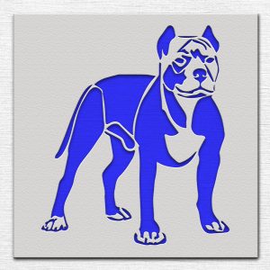 Pitbull Stencil - Art and Wall Stencil - Image 3