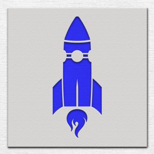 Rocket Stencil - Art and Wall Stencil - Image 3