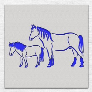 Horses Stencil - Art and Wall Stencil - Image 3