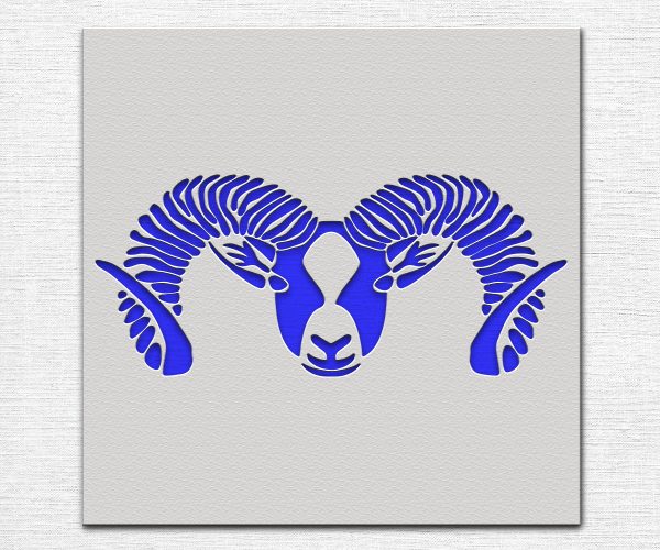 Rams Head Stencil - Art and Wall Stencil - Stencil Giant