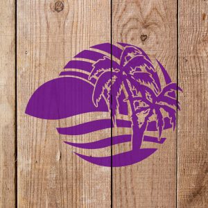 Sun and Palm Trees Stencil - Art and Wall Stencil - Image 5