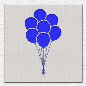 Balloons Stencil - Art and Wall Stencil - Image 3