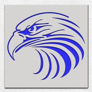 Eagles Head Stencil - Art and Wall Stencil - Image 3