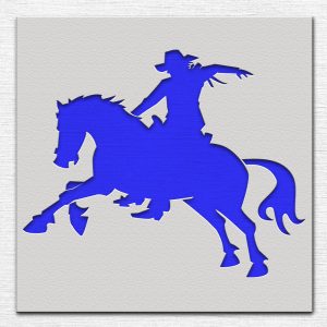Cowboy Horse Rodeo Stencil - Art and Wall Stencil - Image 3