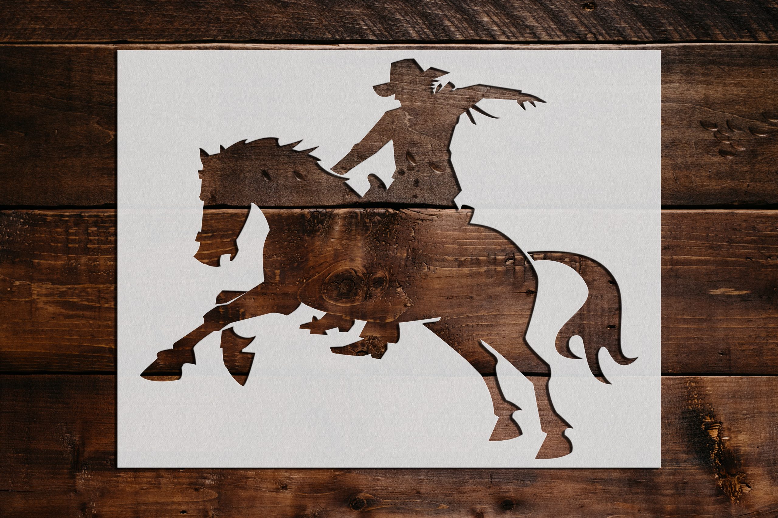 Cowboy Cowgirl Equitazione Cavallo 8.5" x 11" Custom Stencil veloce spedizione gratuita 