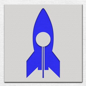 Rocket Stencil - Art and Wall Stencil - Image 3