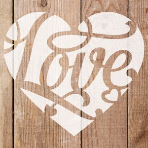 Love Heart Stencil - Art and Wall Stencil - Image 6