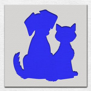 Dog and Cat Stencil - Art and Wall Stencil - Image 3