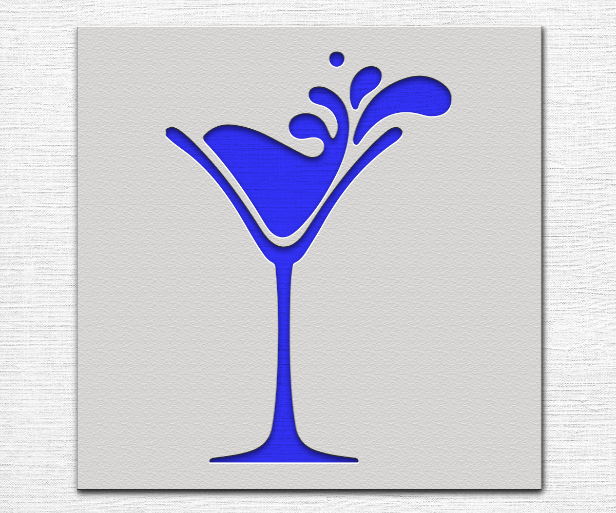 Martini Glass Stencil - Art and Wall Stencil - Stencil Giant