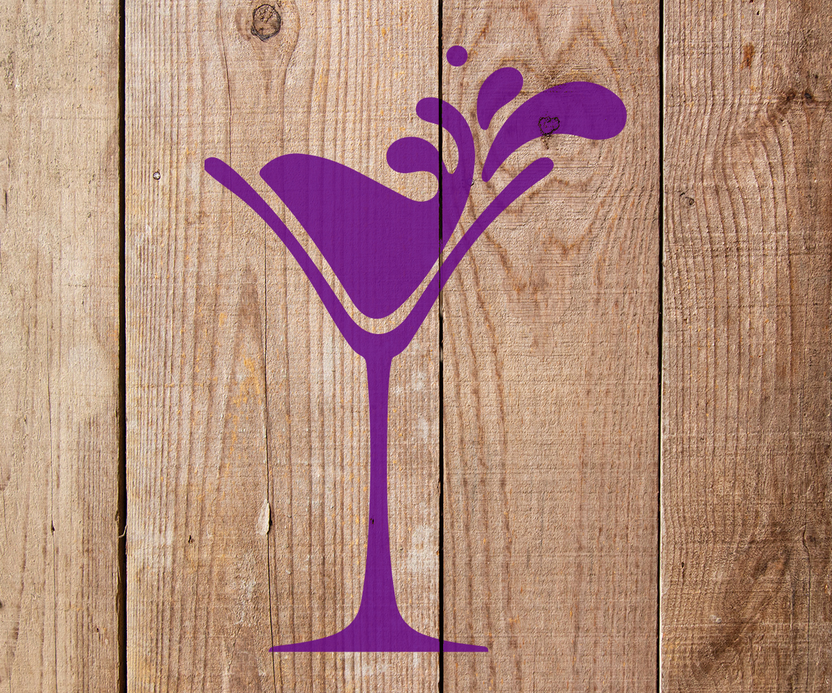 Martini Glass Stencil - Art and Wall Stencil - Stencil Giant