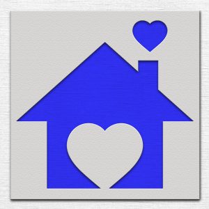 House with Hearts Stencil - Art and Wall Stencil - Image 3
