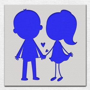 Boy and Girl Stencil - Art and Wall Stencil - Image 3