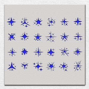 Variety of Stars Stencil - Art and Wall Stencil - Image 5