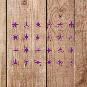 Variety of Stars Stencil - Art and Wall Stencil - Image 4