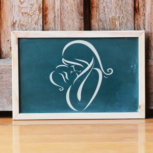 Mother and Child Stencil - Art and Wall Stencil - Image 4