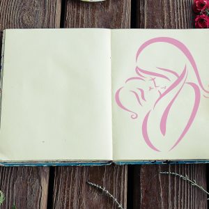 Mother and Child Stencil - Art and Wall Stencil - Image 5