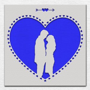 Couple in a Heart Stencil - Art and Wall Stencil - Image 3