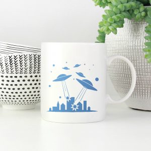 Martian Attack on City Stencil - Art and Wall Stencil - Image 5