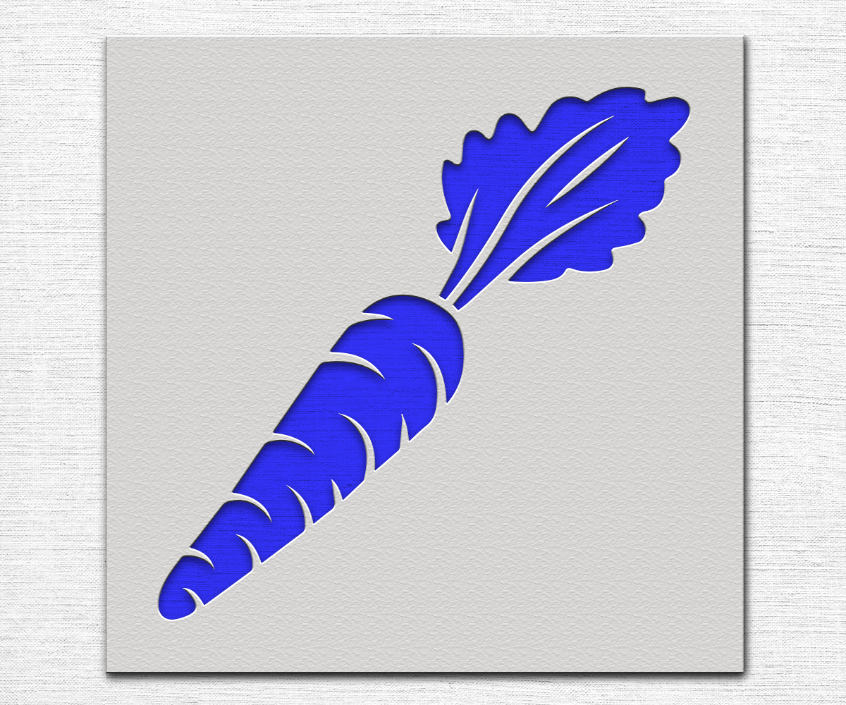 Carrot Stencil - Art and Wall Stencil - Stencil Giant