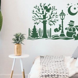 Winter Scene Snowman Stencil - Art and Wall Stencil - Image 3