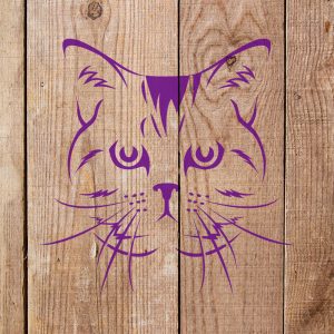 Cat Head Stencil - Art and Wall Stencil - Image 4