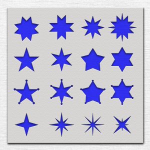 Variety of Stars Stencil - Art and Wall Stencil - Image 4