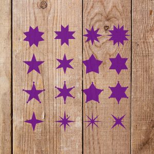Variety of Stars Stencil - Art and Wall Stencil - Image 5