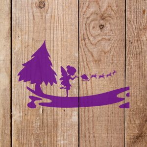 Fairy with Santa Stencil - Art and Wall Stencil - Image 4