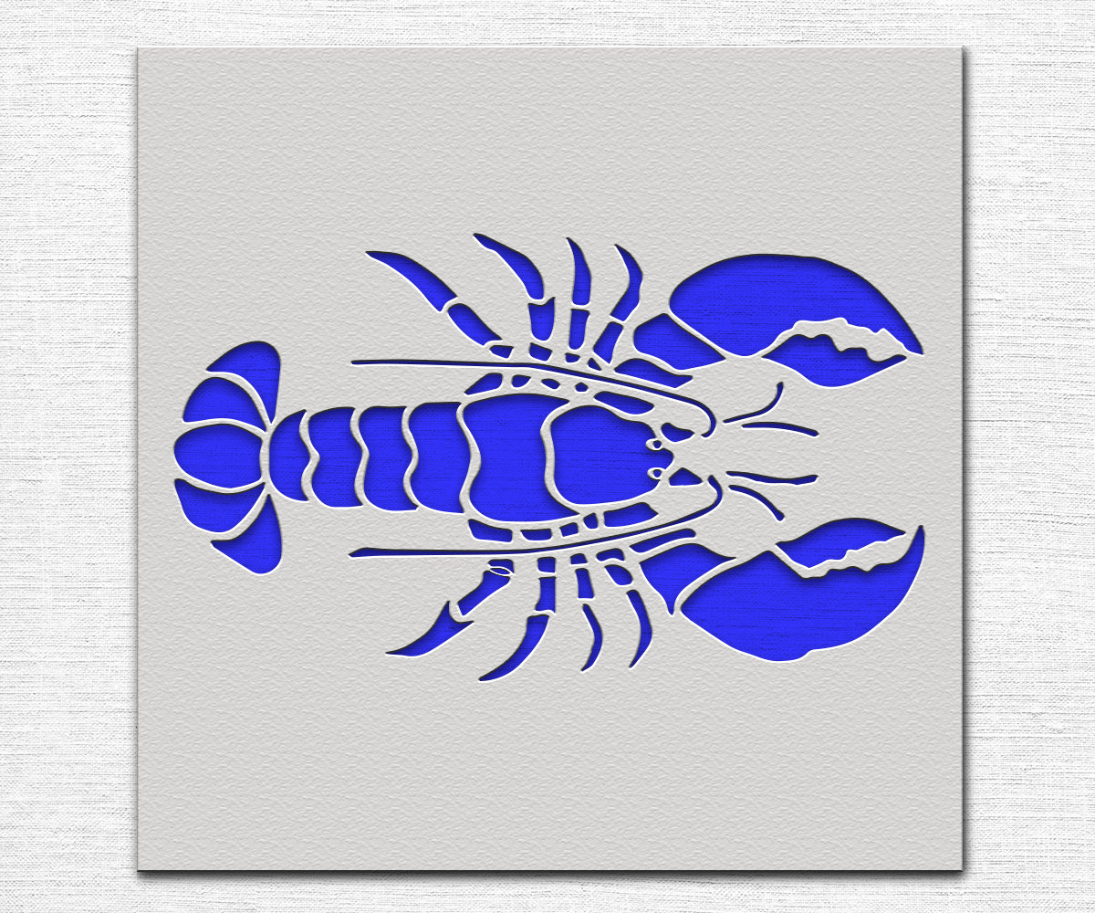 Lobster Stencil Art and Wall Stencil Stencil Giant