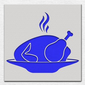 Turkey Dinner Stencil - Art and Wall Stencil - Image 3