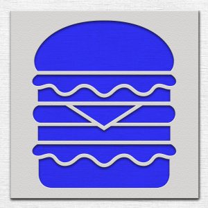 Hamburger Stencil - Art and Wall Stencil - Image 3