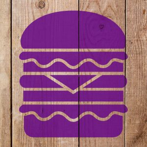Hamburger Stencil - Art and Wall Stencil - Image 4