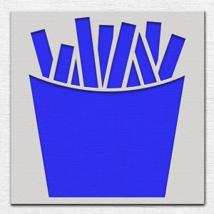 French Fries Stencil - Art and Wall Stencil - Image 3