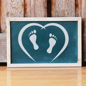 Baby Feet Heart Stencil - Art and Wall Stencil - Image 4