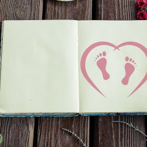 Baby Feet Heart Stencil - Art and Wall Stencil - Image 6
