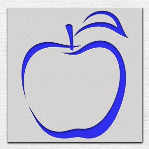 Apple Stencil - Art and Wall Stencil - Image 3